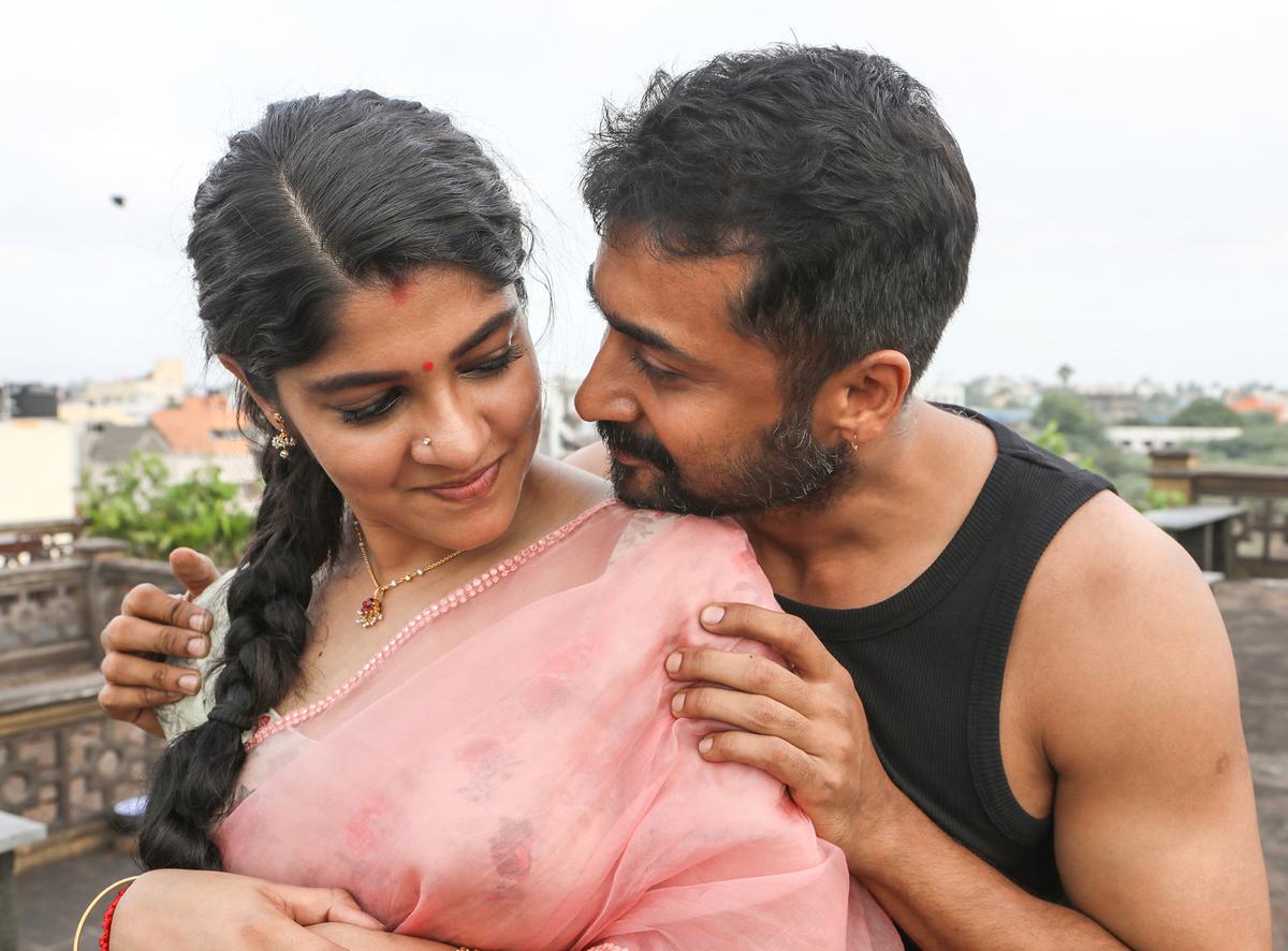 Suriya and Aparna Balamurali in a still from Soorarai Pottru 