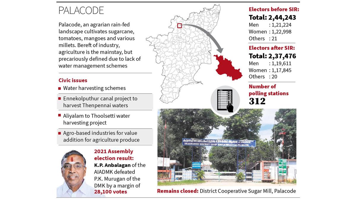 Palacode Assembly constituency: two-cornered contest on the cards in the AIADMK fortress
