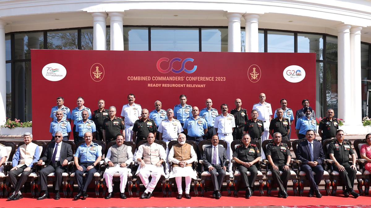 PM Modi reviews operational readiness of the armed forces, addresses Combined Commanders Conference in Bhopal