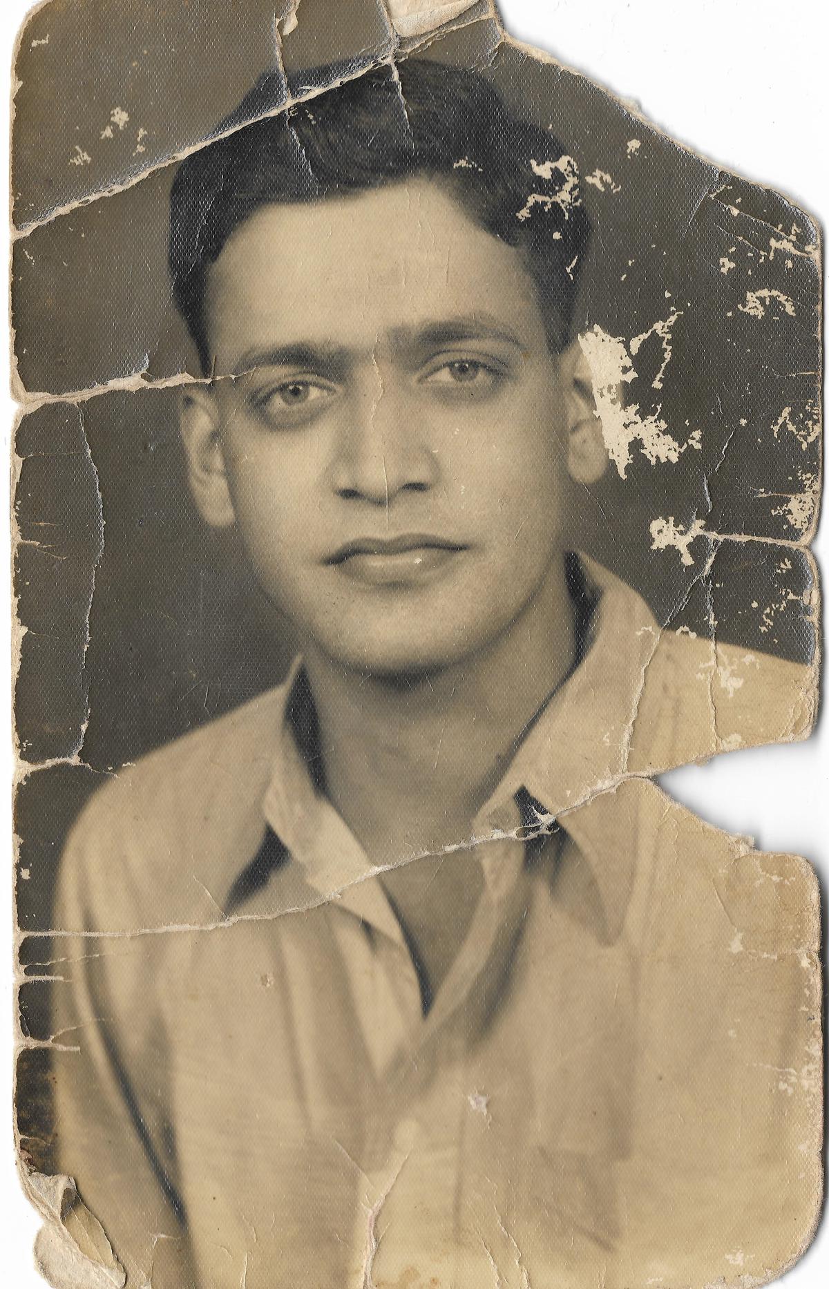 Air Marshal P V Iyer in his youth