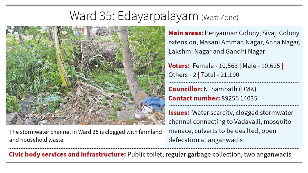 Water woes, mosquito menace and poor sanitation trouble residents of Edayarpalayam in Coimbatore