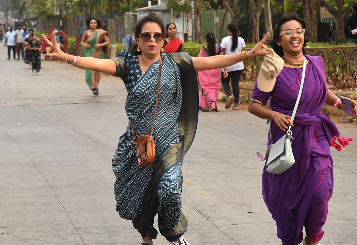 Watch | Hyderabad women run in sarees and sneakers