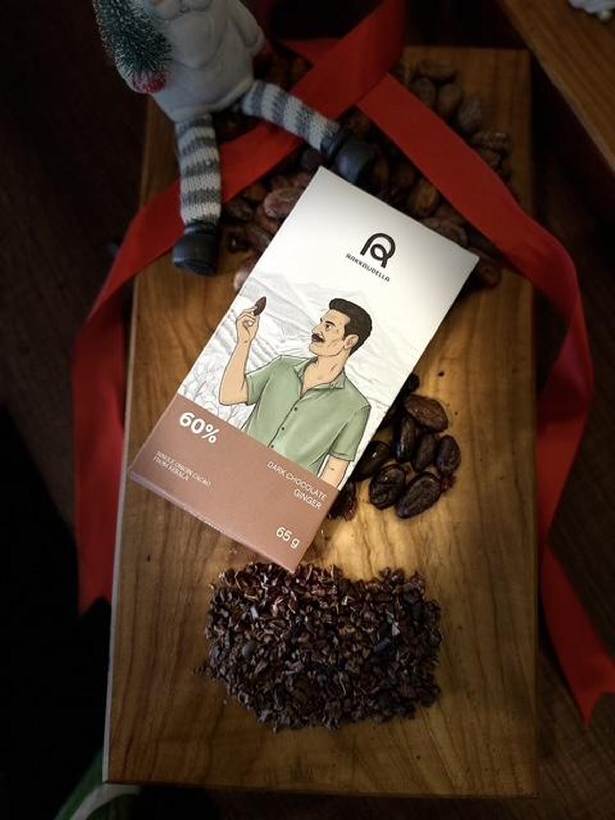 A bar of Rakkaudella chocolate.  