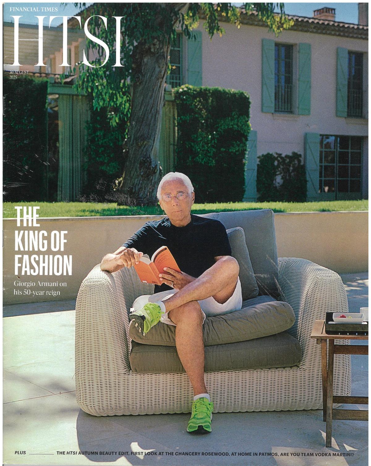 Giorgio Armani on the cover of FT Magazine