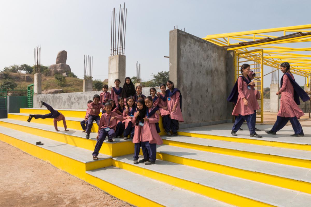 Students at the Hilltop School