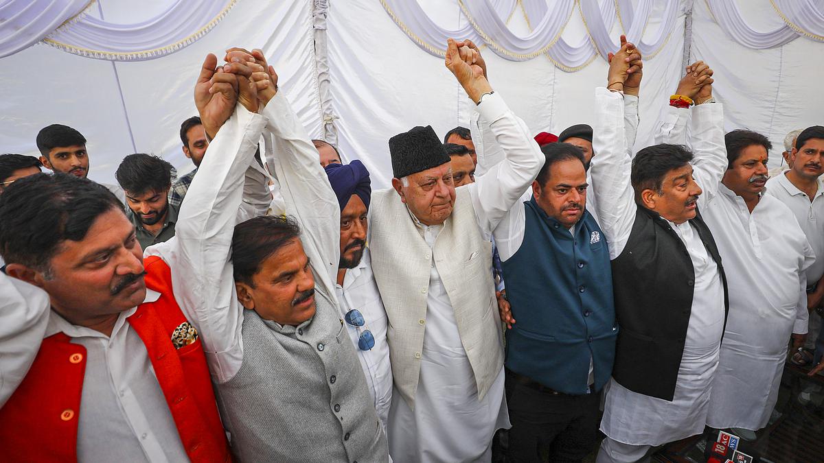 Farooq Abdullah chairs all-party meet in Jammu, decides to meet EC over delay in polls