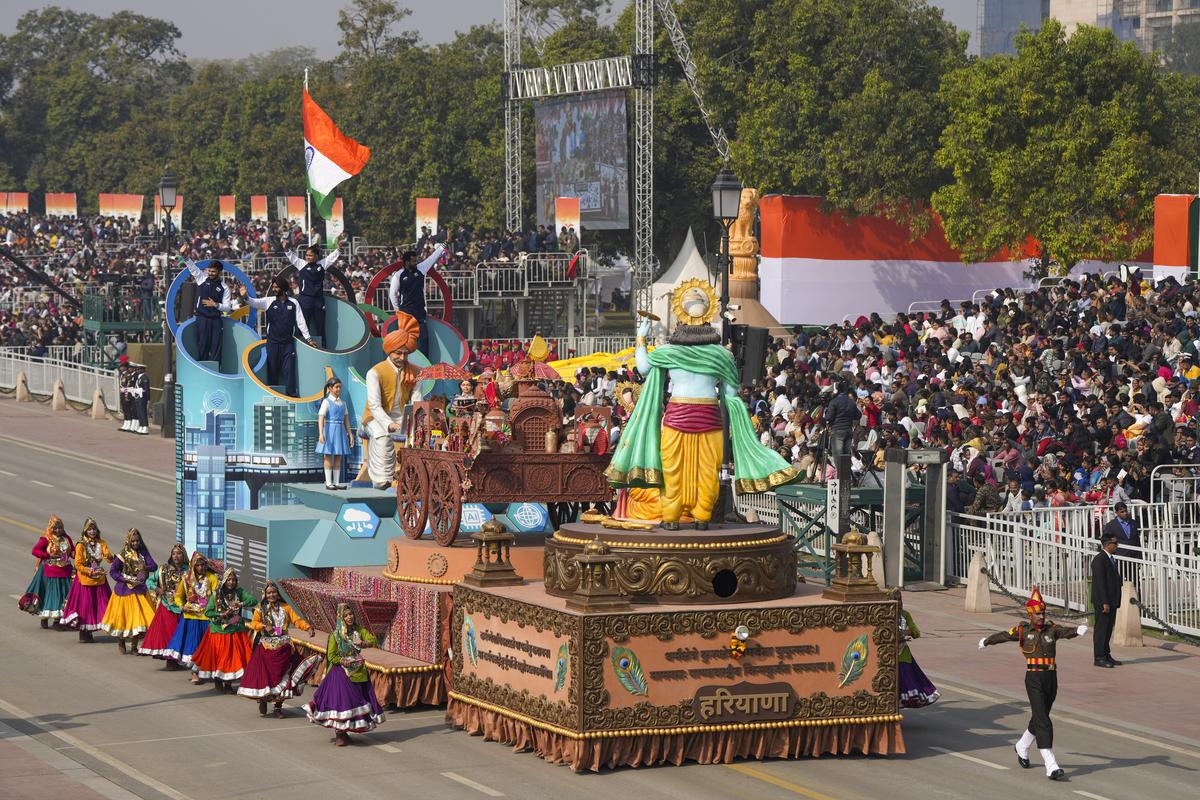Tableau of Haryana on display Tableau of Haryana on display