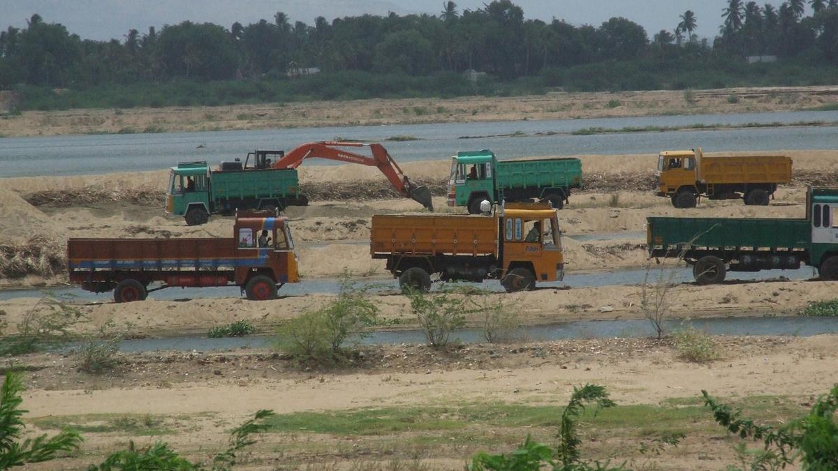 Illegal sand mining continues in Cauvery river in parts of Karur district, allege activists