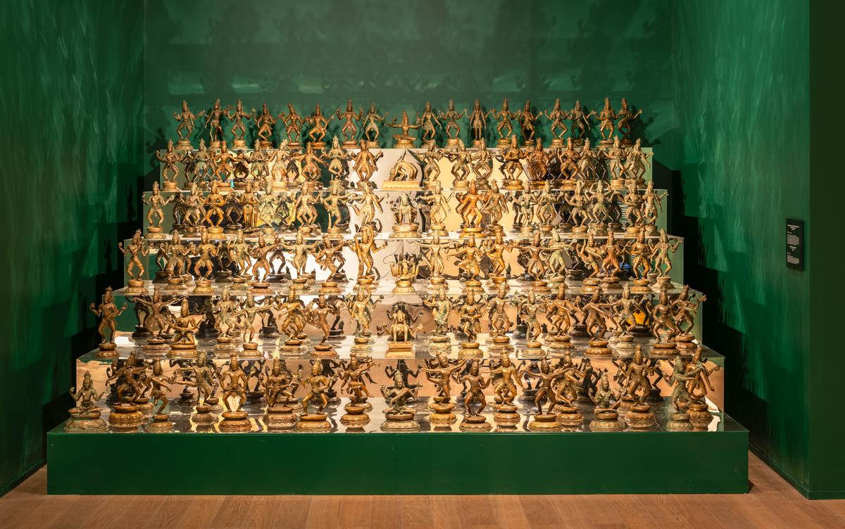 The 108 Karanas of Natyashastra by R. Srinivasan and L. Rathakrishnan features 108 bronze sculptures of the god of dance, Nataraja, depicting different mudras that symbolise the naga.
