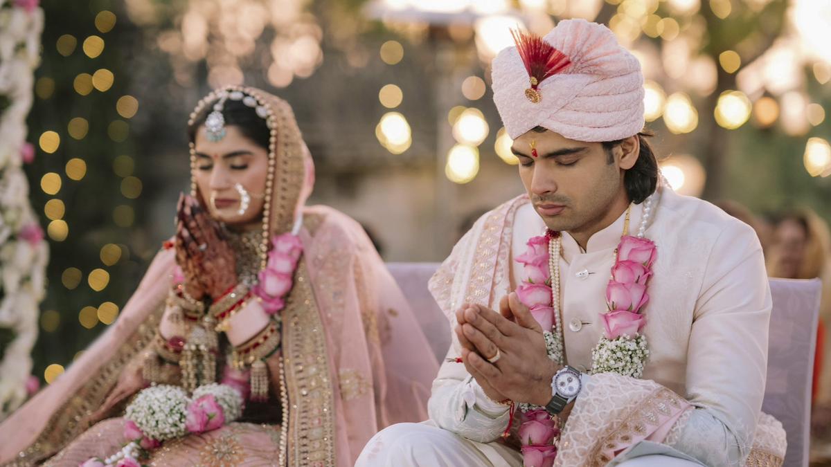 Double Olympic medallist Neeraj Chopra ties knot with tennis player Himani Mor