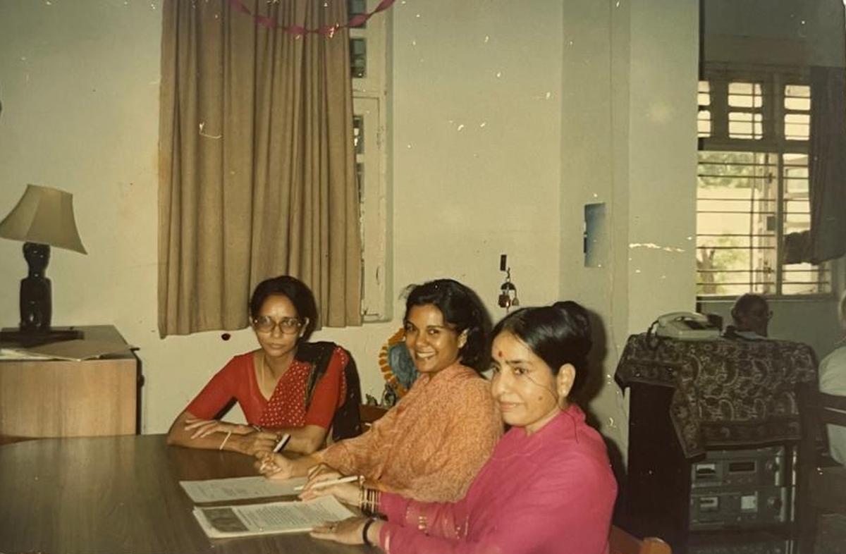 (L to R) Uma Iyengar, Chitra Narayanan and Chandra Chari who started The Book Review in 1976. 