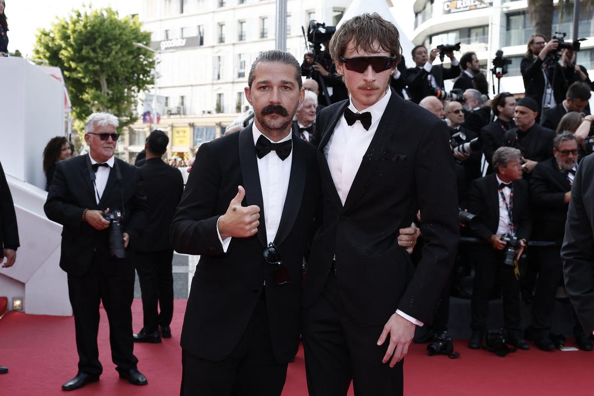 Director Leo Lewis O'Neill Shia La Bioff, the team of the film 'Slosan REC' was presented as part of the ear classics, posted on the red carpet at the 78th Cannes Film Festival