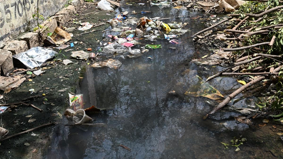 Disjointed storm water drains stagnate at Godown Road, Khajamalai Road posing health hazard