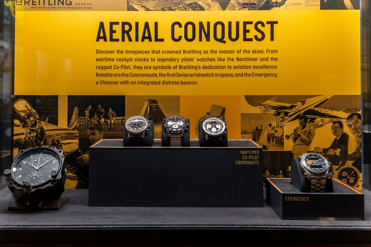 Watches on display
