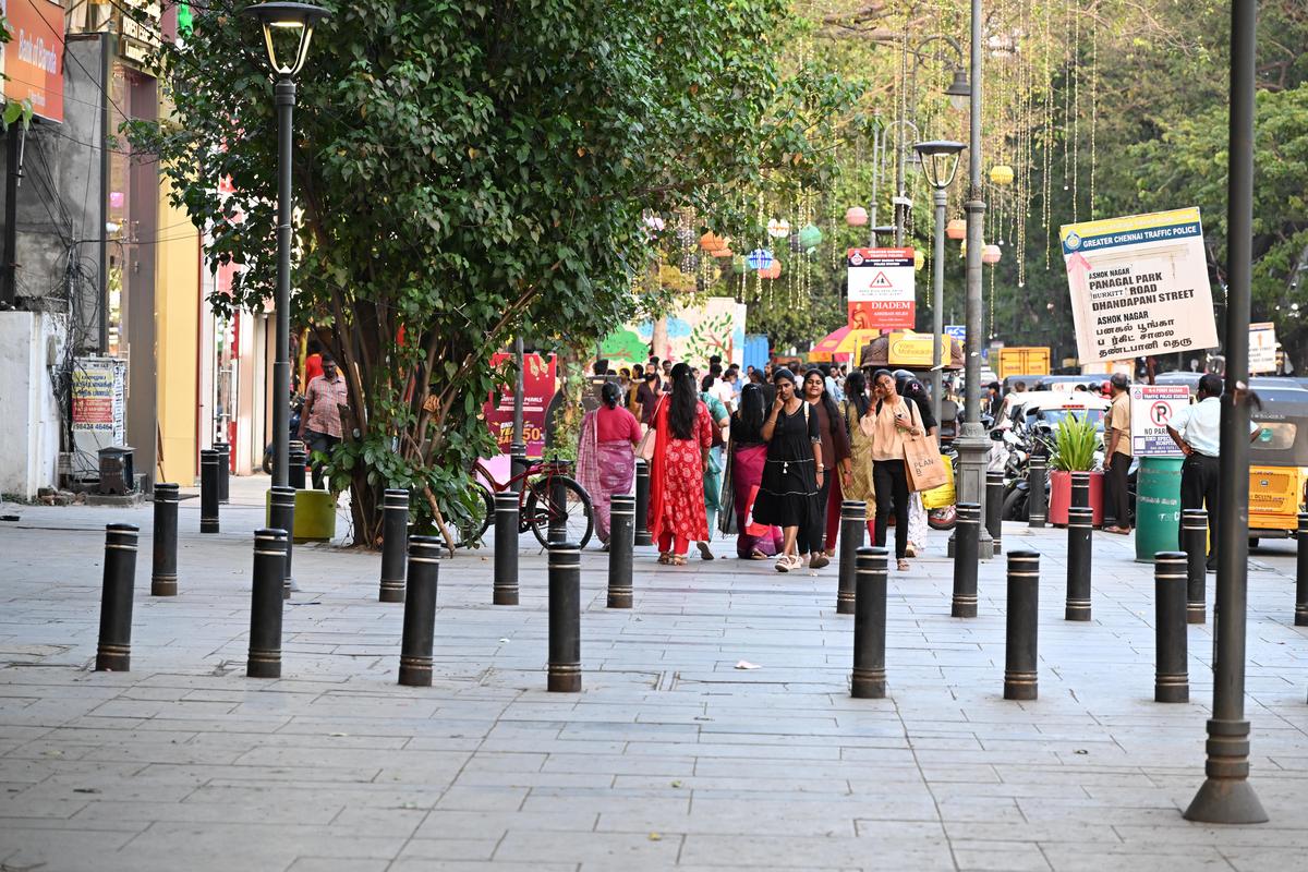 टी. नगर में पोंडी बाज़ार।