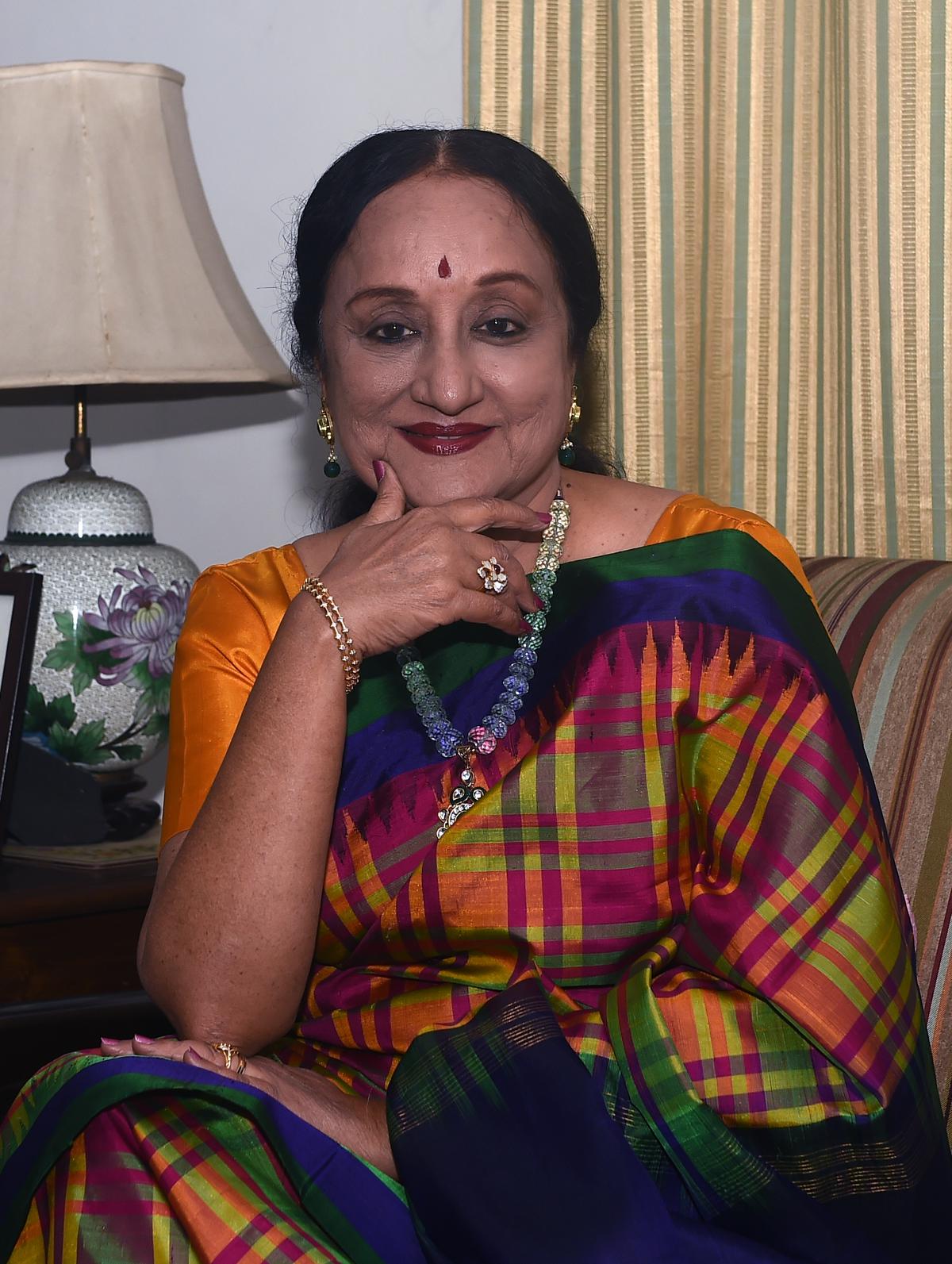 At her home in Chennai