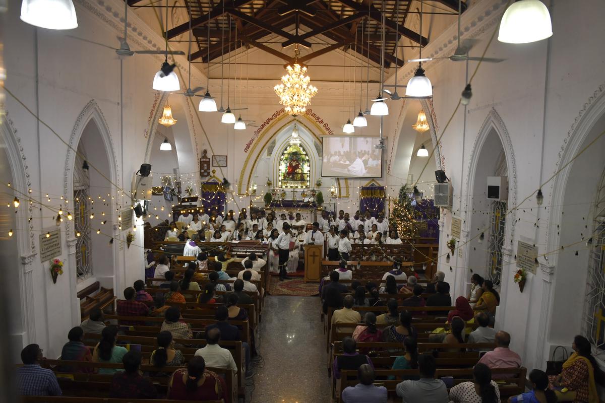 60 member choir of St Thomas Tamil Cathedral in Secunderabad 