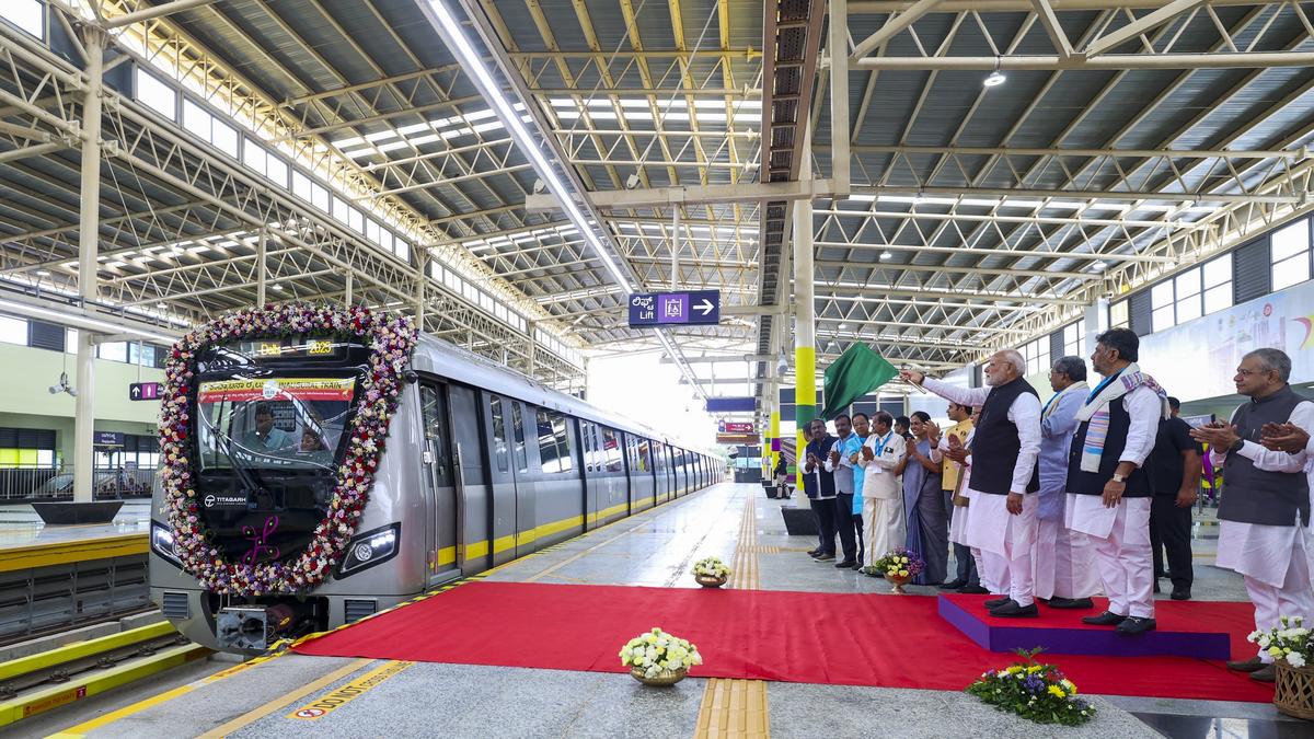 PM Modi weiht die Gelbe Linie der Metro Bengaluru ein