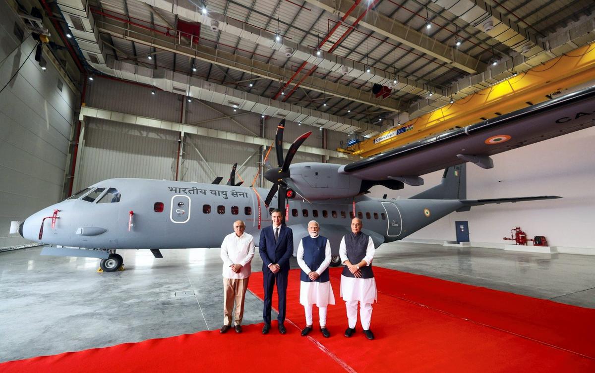 PM Modi, Spain PM Sanchez inaugurate India's first private military  aircraft plant in Vadodara - The Hindu