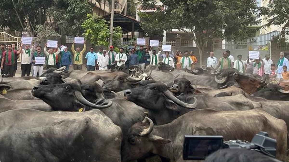 Villagers protest closure of veterinary hospital off Sarjapura Road