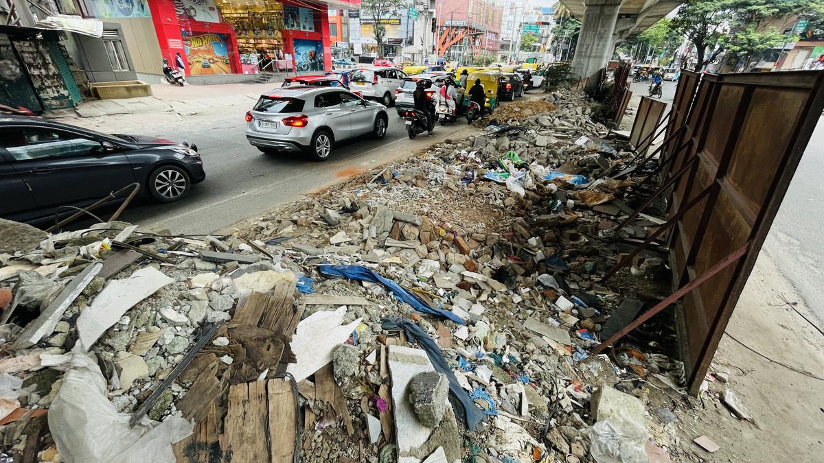 Construction debris dumped below Ejipura flyover poses threat to commuters in Bengaluru