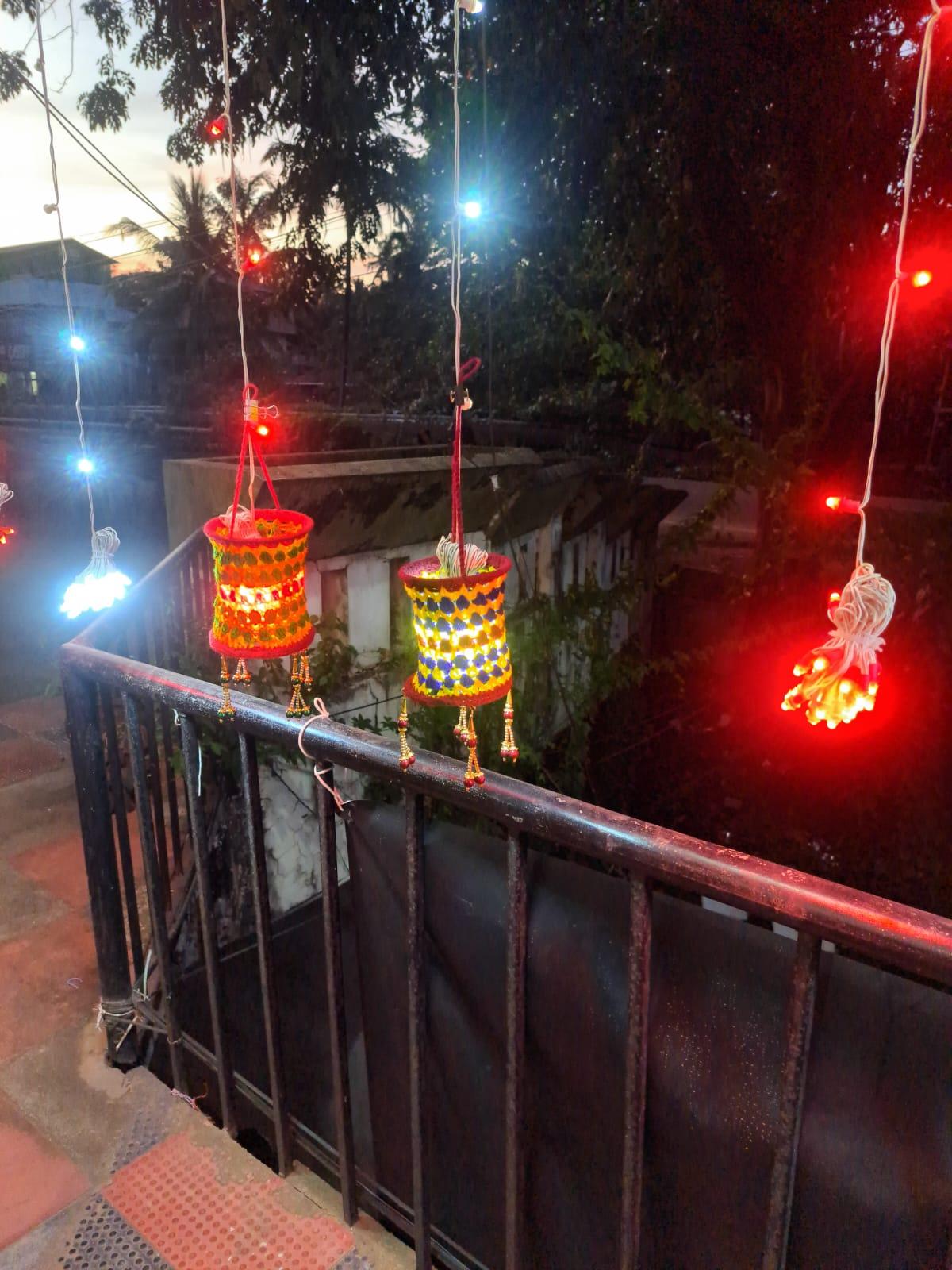 Handcrafted lanterns. 