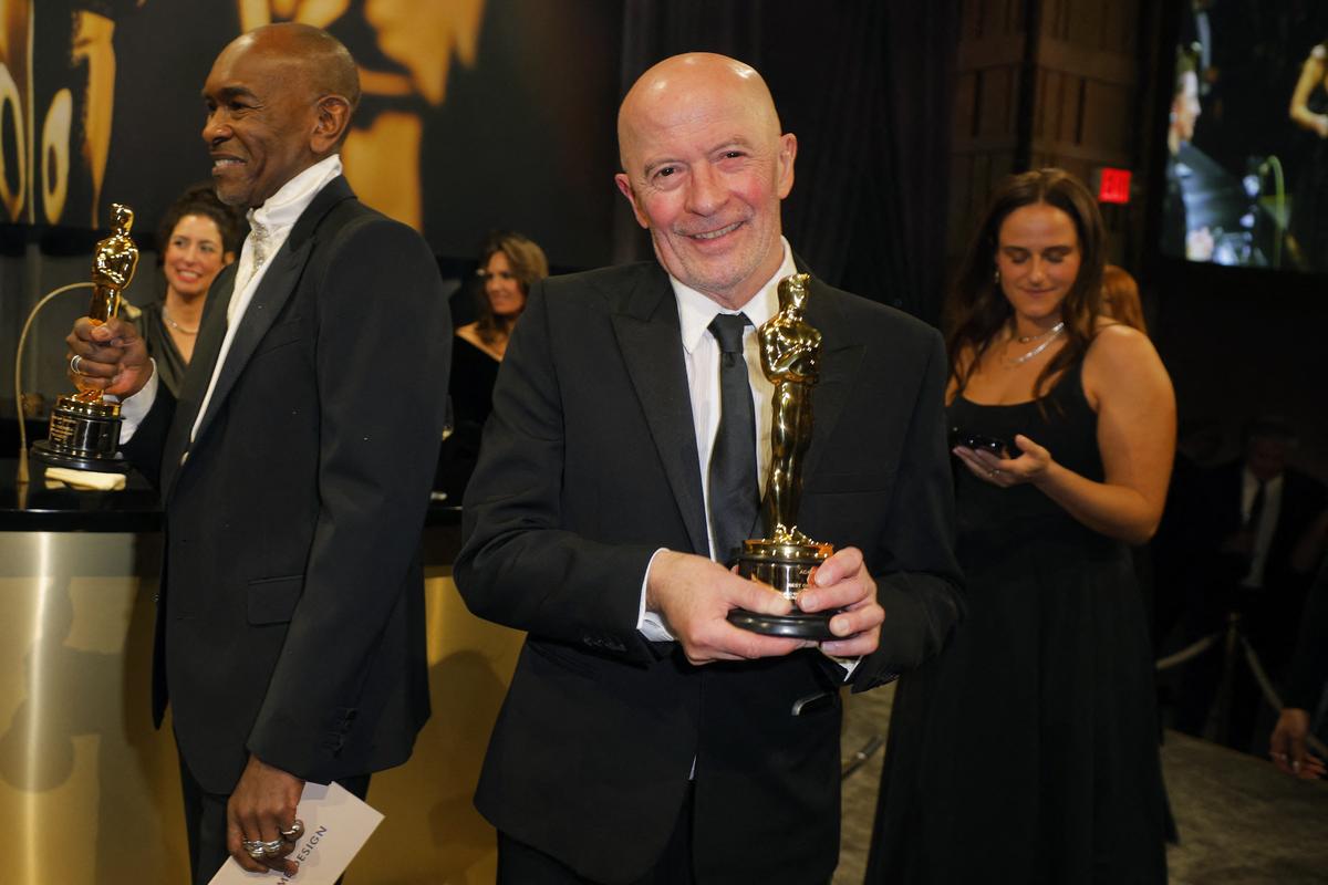 Jacques Audiard in Governors Ball after the Oscar show at the 97th Academy Awards in Hollywood 