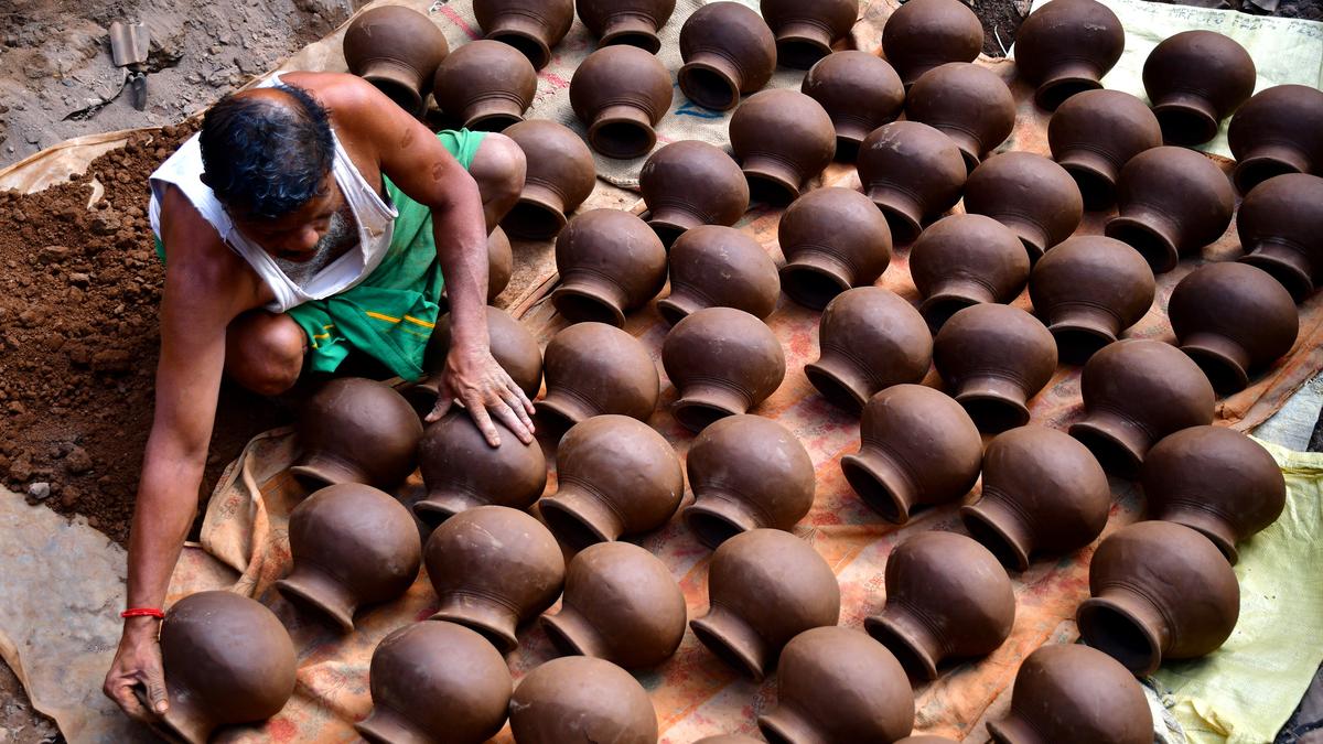Demand for clay pots up for Pongal festival The Hindu