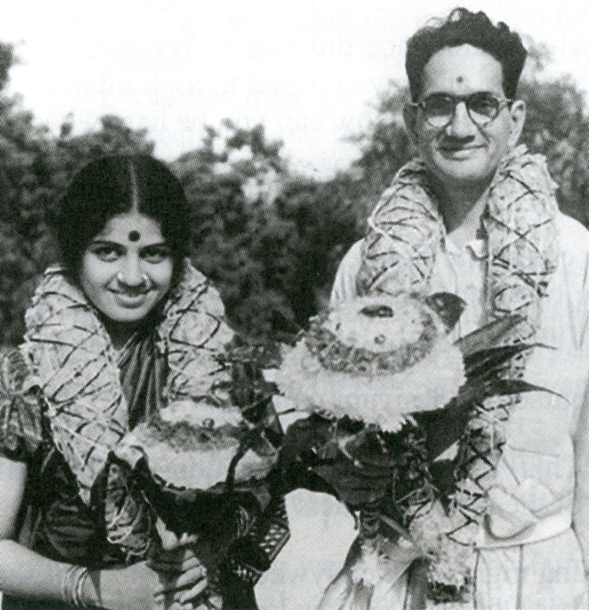 M.S. Subbulakshmi and T. Sadasivam at their wedding M.S. Subbulakshmi and T. Sadasivam at their wedding