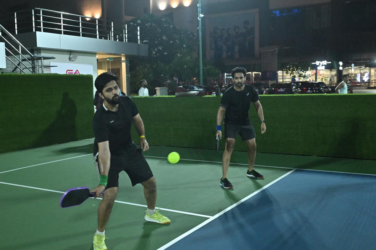 During a pickball match at Ice Water Sports Arena on Express Avenue