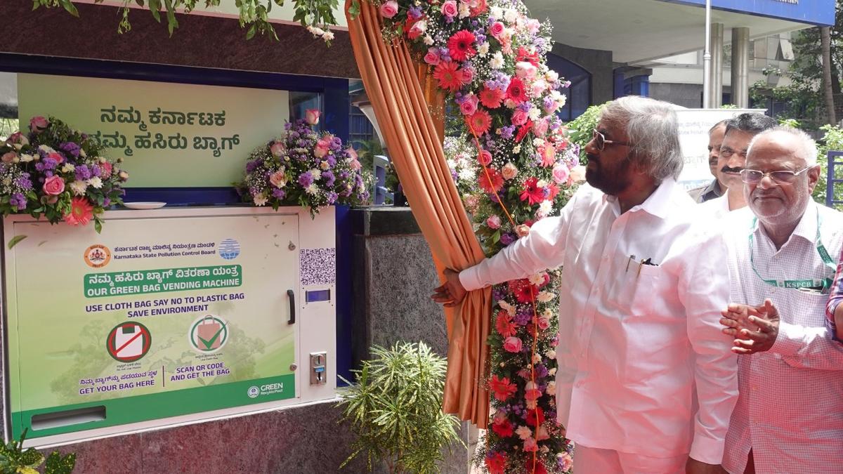 Automated cloth bag vending machine installed on Church Street  