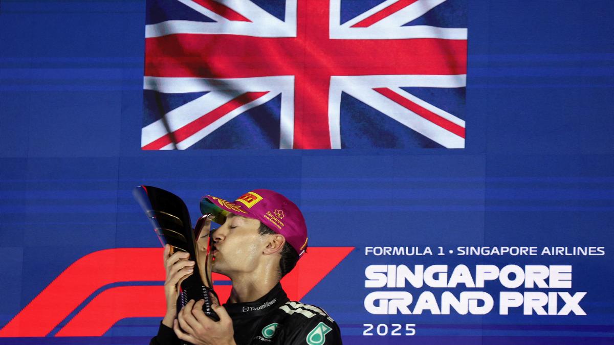 George Russell wins in Singapore as McLaren nabs constructors’ title
