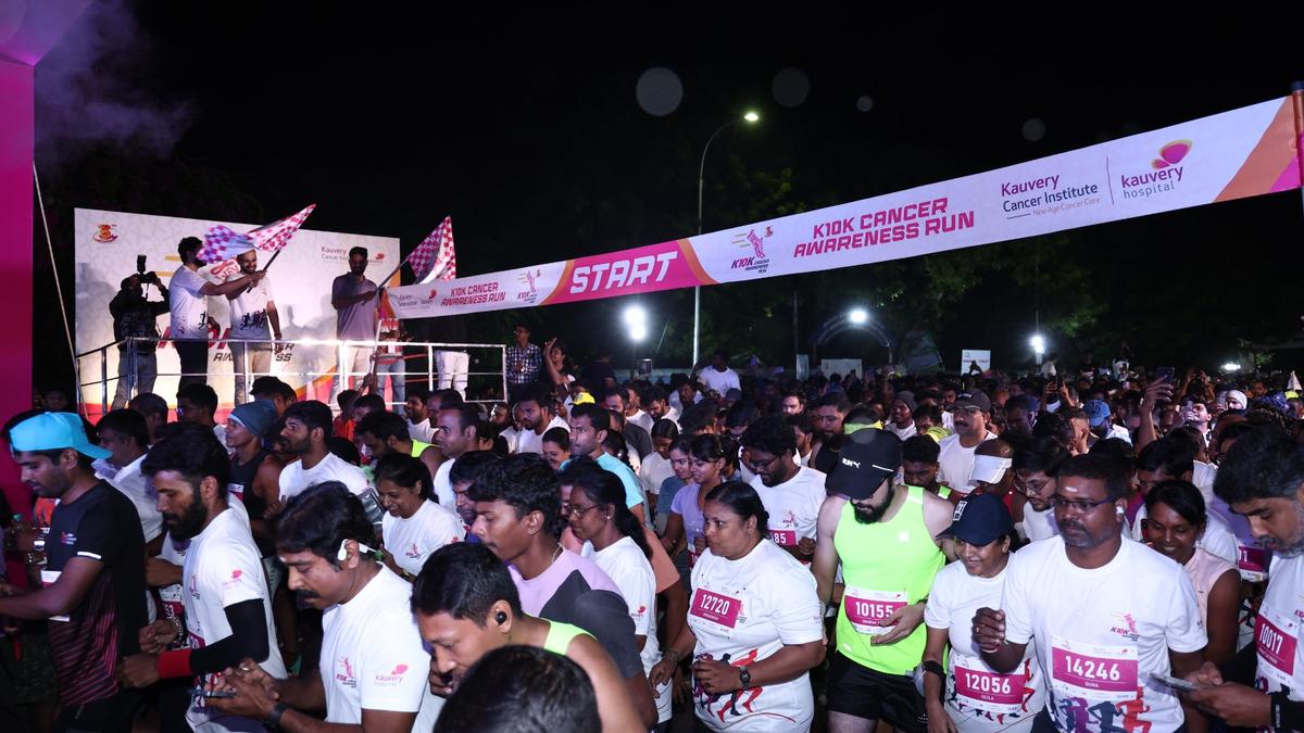 Kauvery Hospital organises run for cancer awareness in Besant Nagar