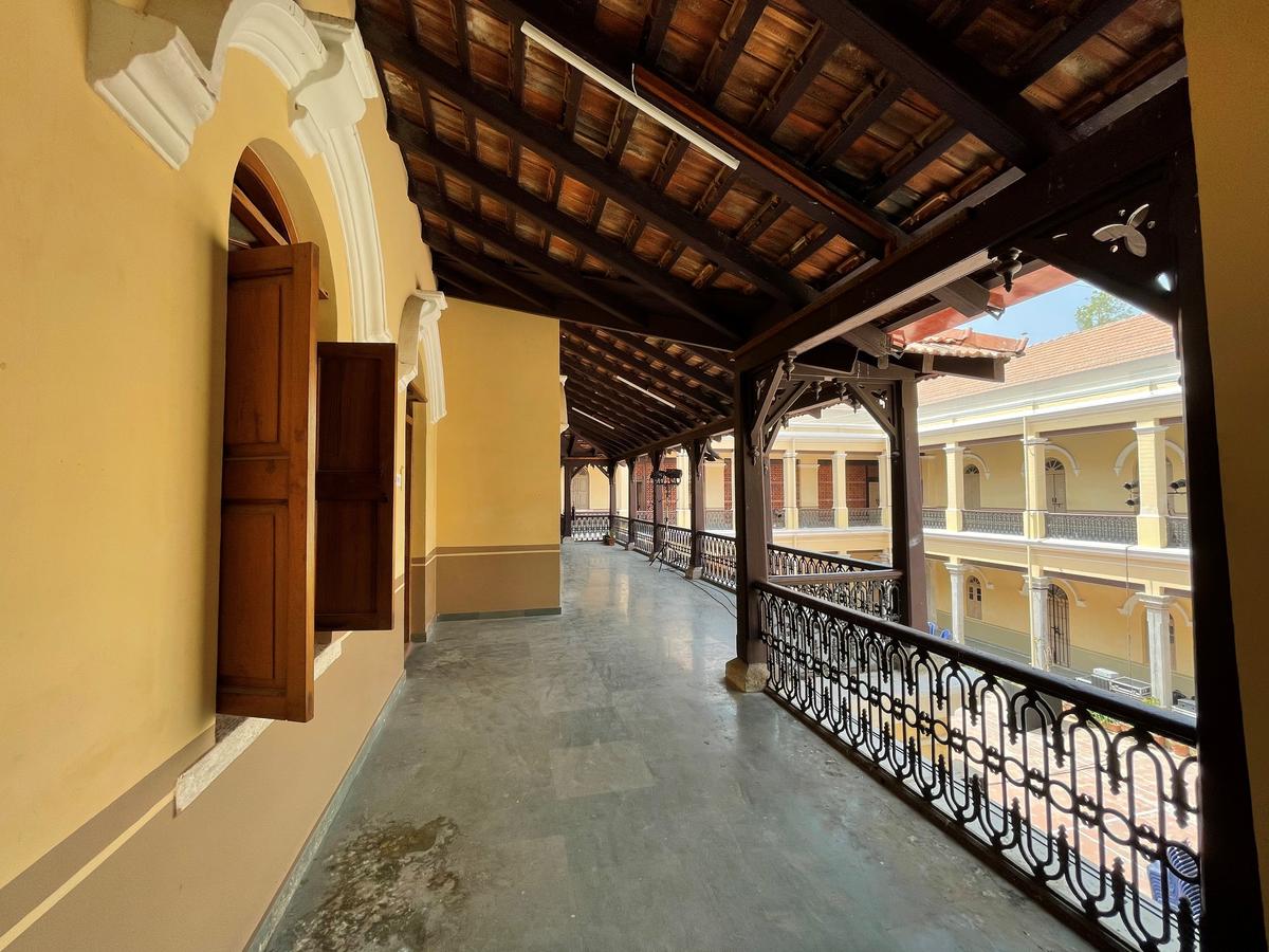 Inside the Fort High School building.
