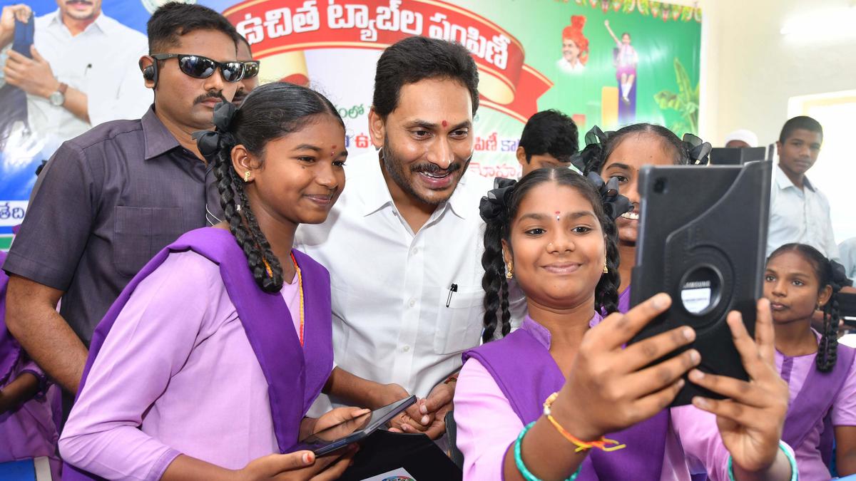 Jagan Mohan Reddy commences distribution of Tabs to 8th class students in AP