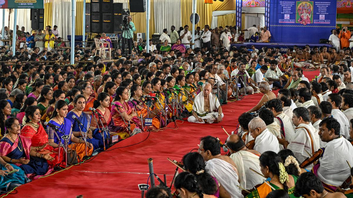 Musicians pay homage to saint-composer Thyagaraja at Thiruvaiyaru