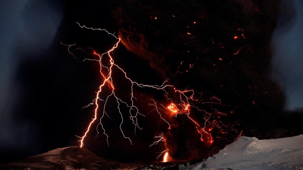 What is volcanic lightning?