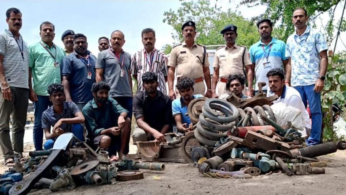 RPF arrests seven for stealing railway materials from Coimbatore yard
