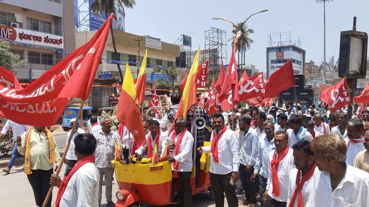 Trade unions take out processions to mark Labour Day