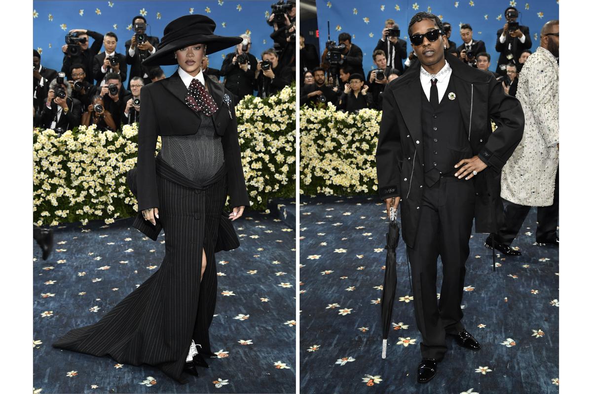 In this combination of images, Rihanna, left, and a $ AP Rocky Metropolitan Museum of Arts Costume Institute participates in the Institute of Benefit Gala, which is on Monday, May 5, 2025 in New York In this combination of images, Rihanna, left, and a $ AP Rocky Metropolitan Museum of Arts Costume Institute participates in the Institute of Benefit Gala, which is on Monday, May 5, 2025 in New York