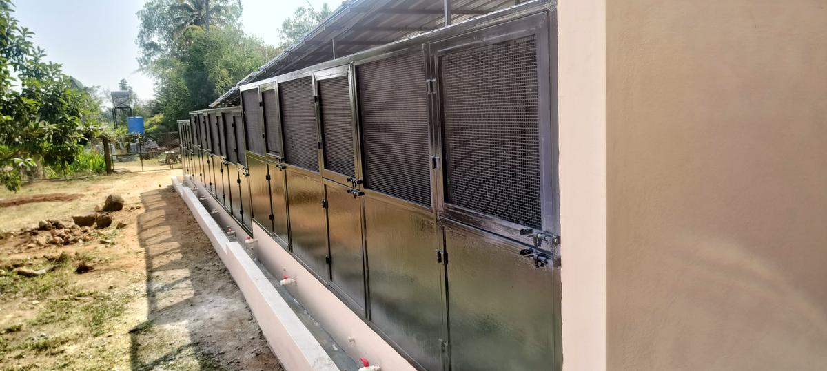 A view of the enclosures of the snakes at the Serpentarium at Rathnapuri.