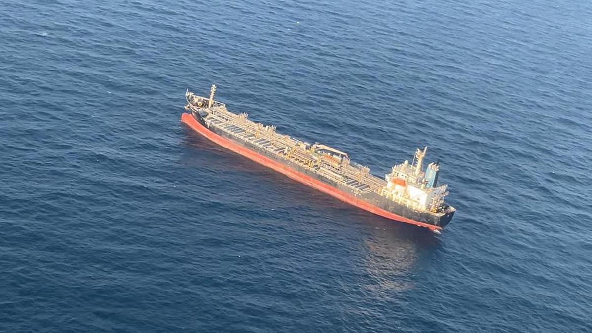 Vessel with 20 Indians on board hit by drone; Navy, Coast Guard step in