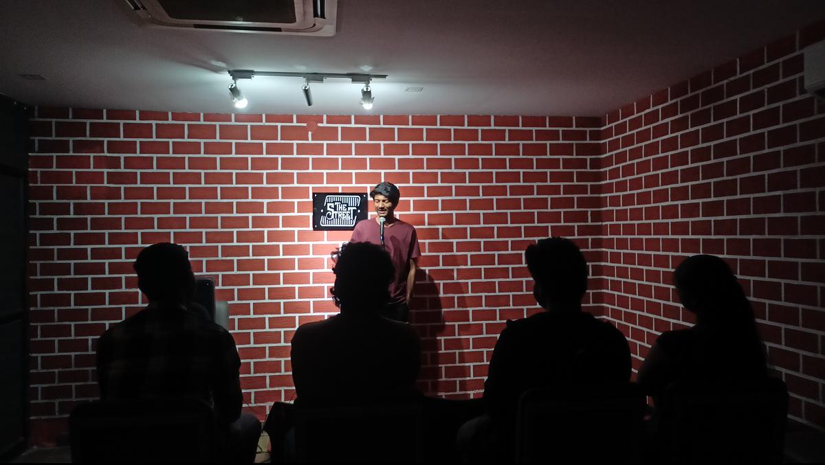 An open-MIC session by Akash V at Street Comedy Club