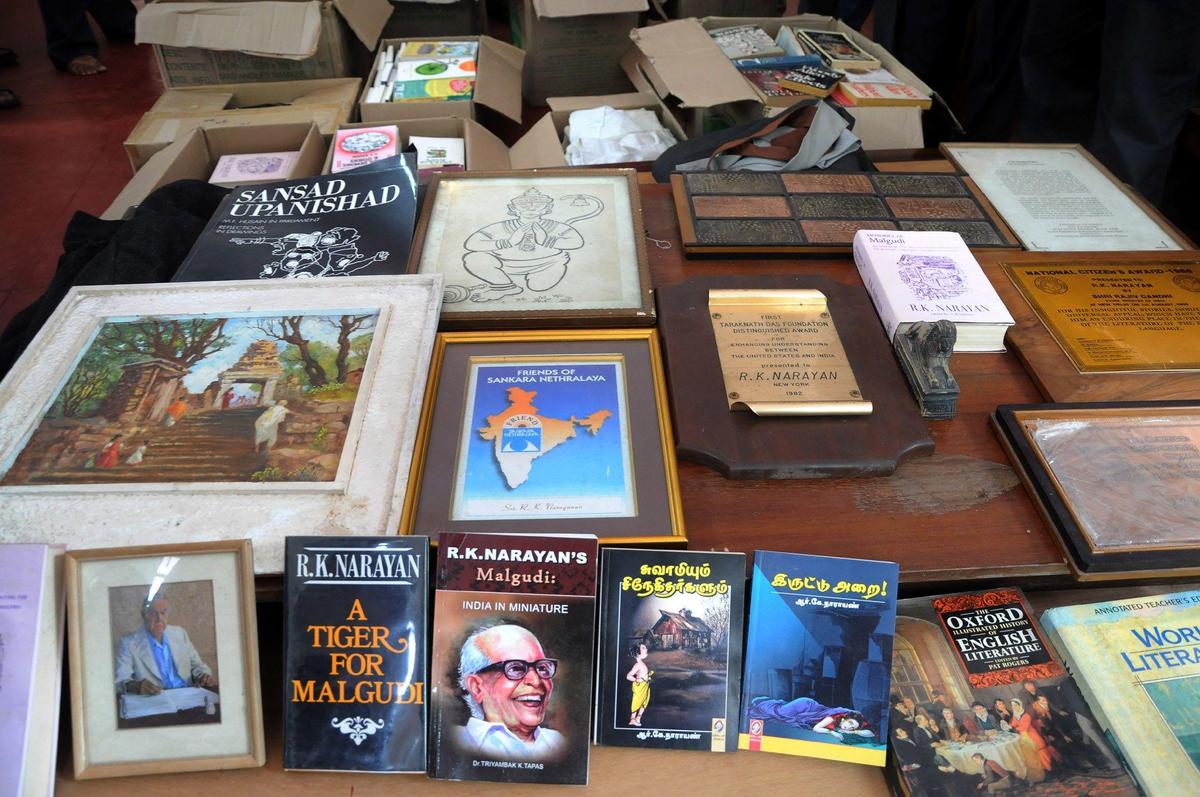 Some of R.K. Narayan’s personal artefacts.