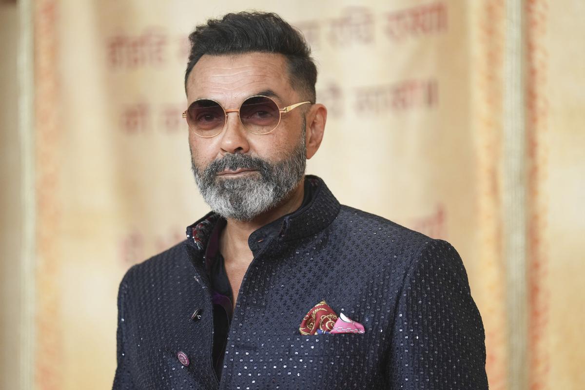 Mumbai: Actor Bobby Deol poses for photos upon his arrival to attend Anant Ambani and Radhika Merchant’s wedding reception ‘Mangal Utsav’, in Mumbai, Sunday, July 14, 2024