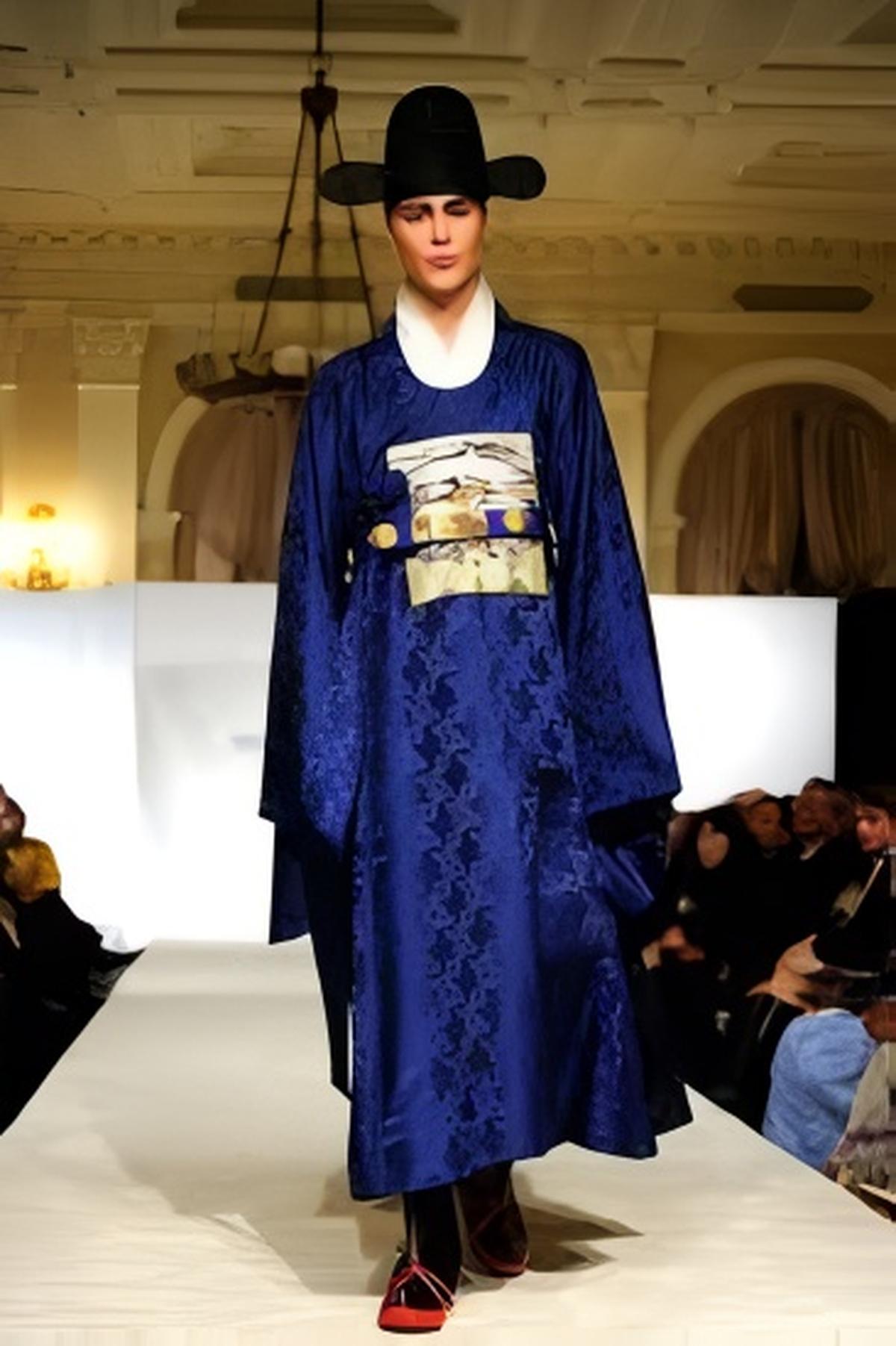 Hanbok, a traditional Korean outfit.