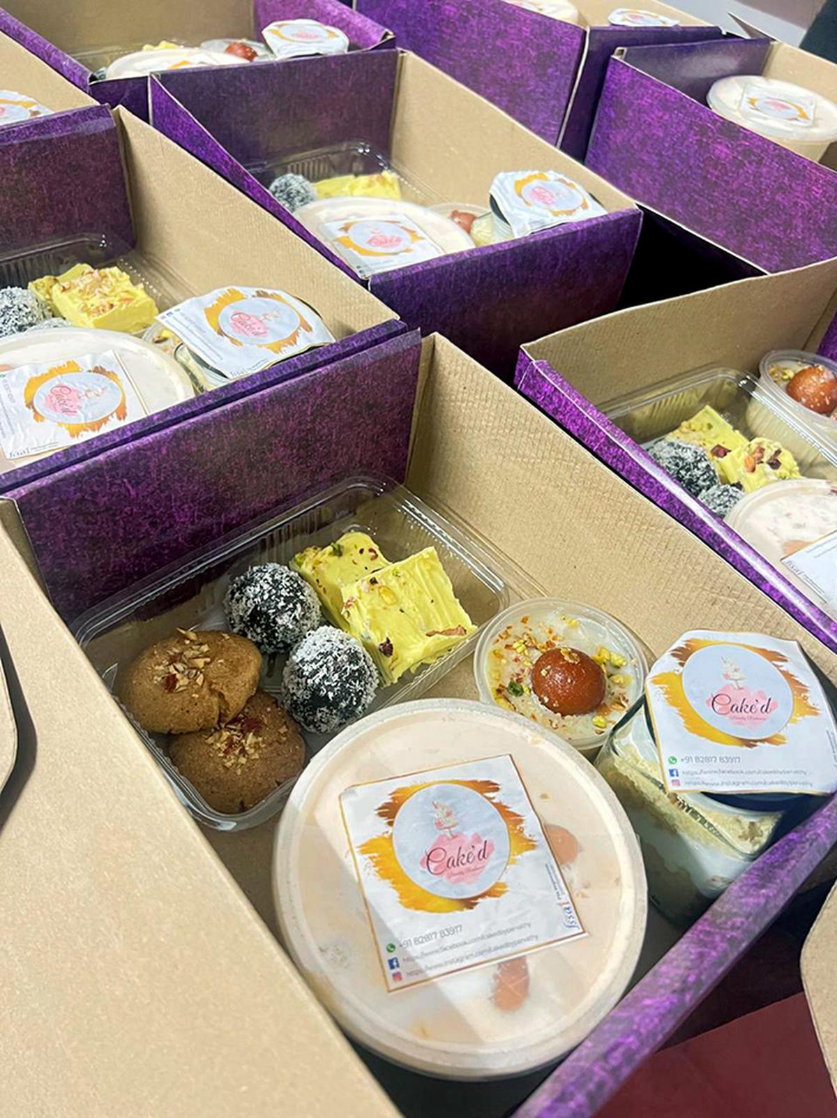 Deepavali hampers made by Parvathy Ravikumar. 