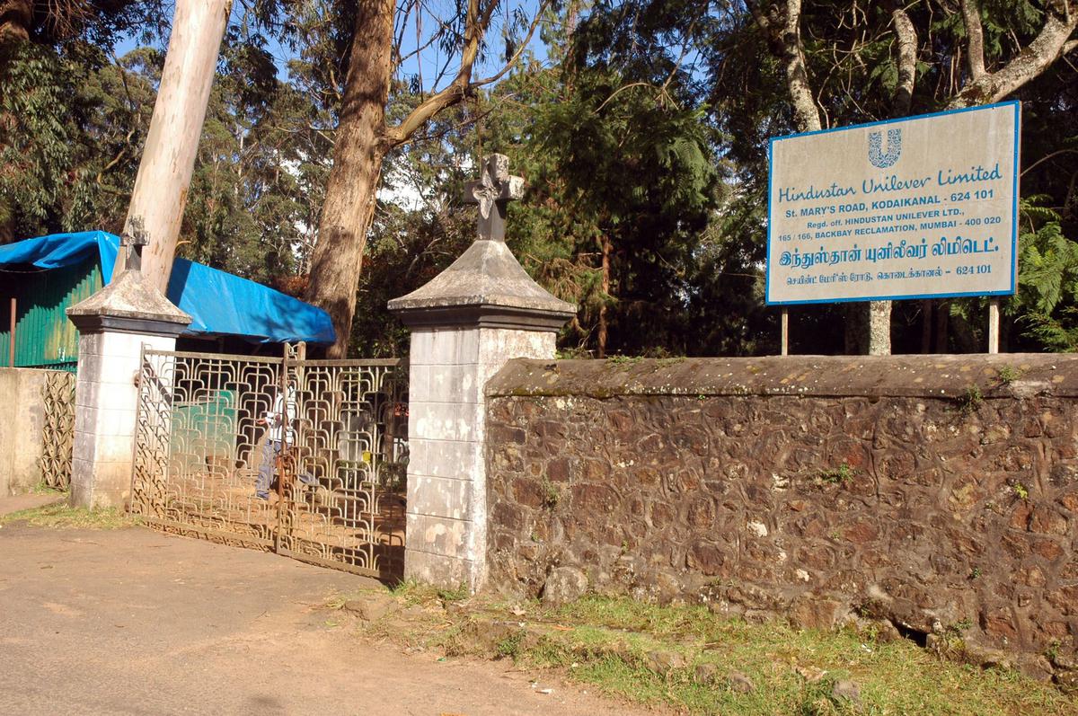 Hindustan Unilevers kliniske termometerfabrik i Kodaikanal, der blev lukket ned i 2001.