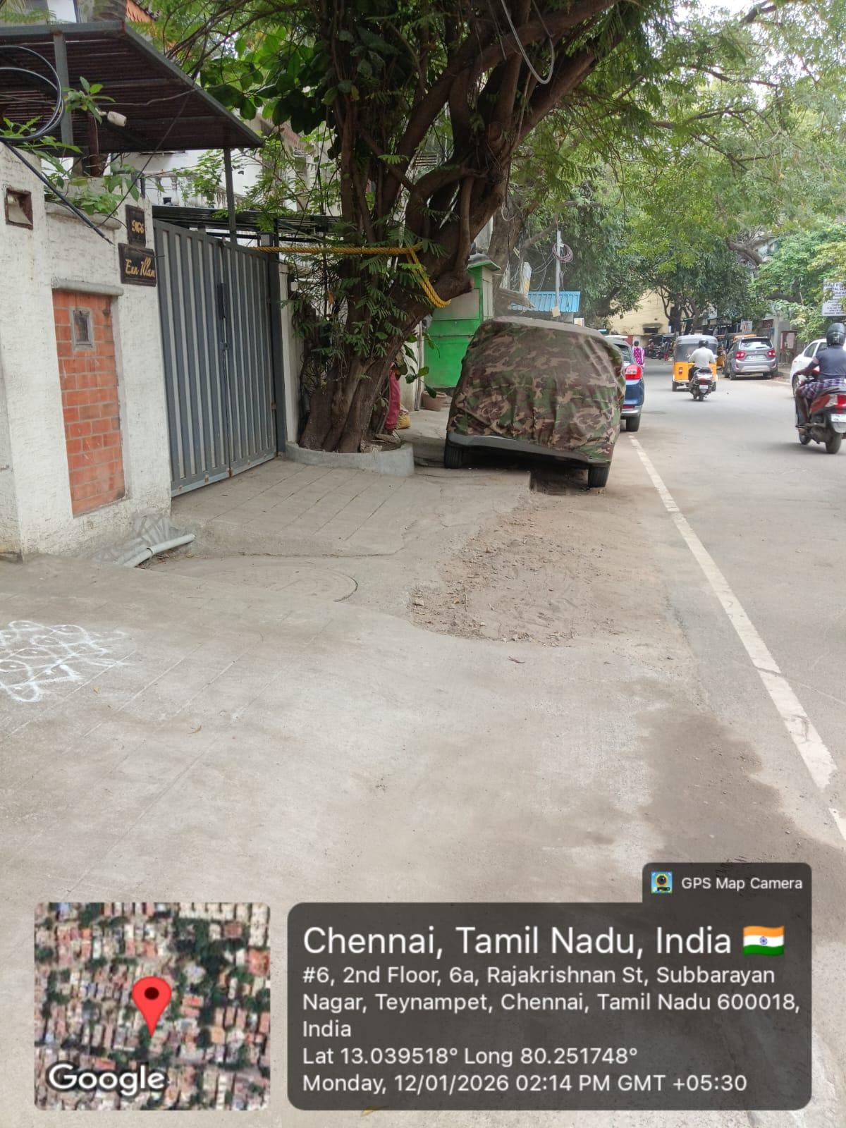 Una sezione di Rajakrishna Road.