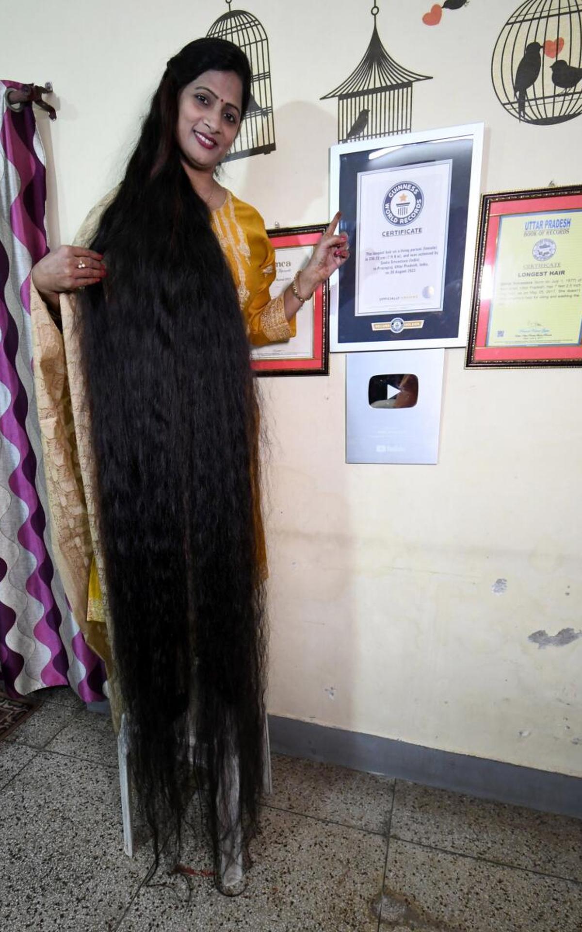 UP woman achieves Guinness world record for the longest hair - The